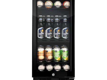 Whynter - Built-in Black Glass 80-can capacity 3.4 cu ft. Beverage Refrigerator | BBR-801BG Online