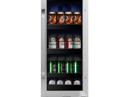 Whynter - BBR-838SB 15 inch Built-In 80 Can Undercounter Stainless Steel Beverage Refrigerator with Reversible Door, Digital Control, Lock and Carbon Filter  | BBR-838SB on Sale