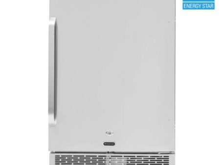 Whynter - 24 - inch Built-in Outdoor 5.3 cu.ft. Beverage Refrigerator Cooler Full Stainless Steel Exterior with Lock and Caster Wheels | BOR-53024-SSW For Sale