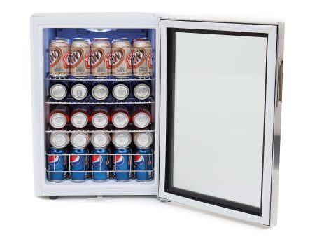 Whynter - Beverage Refrigerator With Lock - Stainless Steel 90 Can Capacity | BR-091WS Online Hot Sale