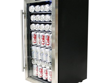 Whynter - Beverage Refrigerator - Stainless Steel with internal fan | BR-130SB Hot on Sale